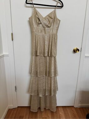 Tiered Maxi Dress in Gold